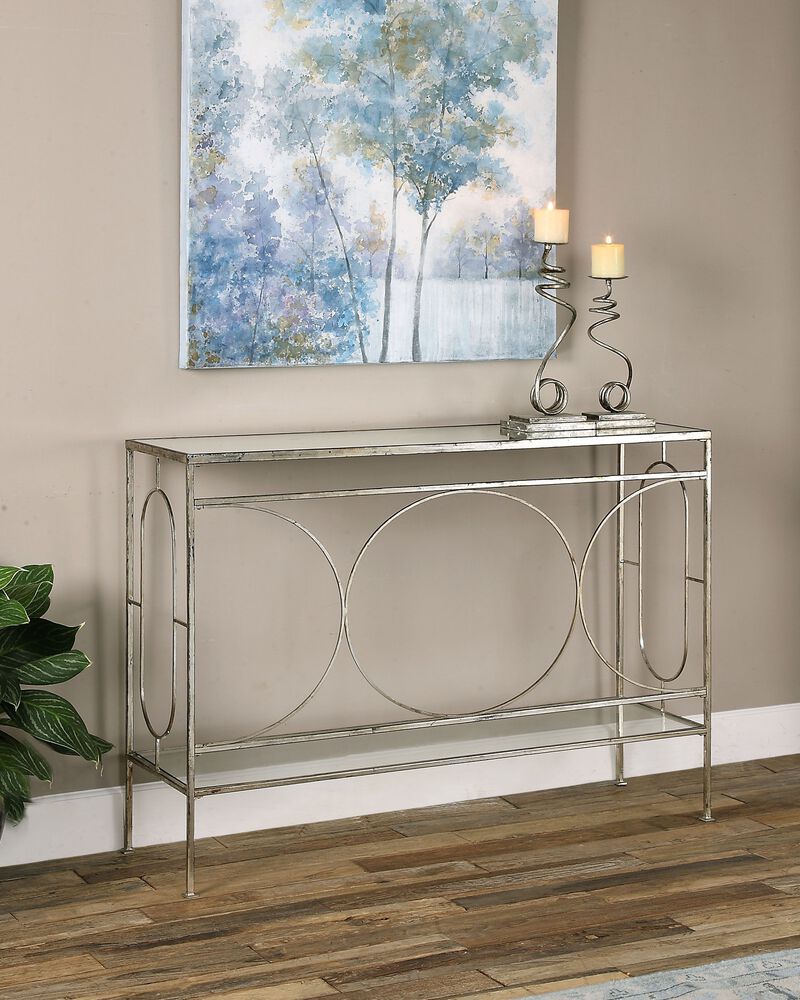 Uttermost Luano Silver Console Table image number 4